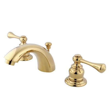 Mini-Widespread Bathroom Faucet, Polished Brass